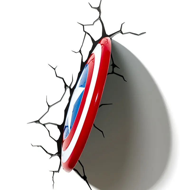 [Новинка] креативная модель щита Капитана Америка уникальная 3D настенная лампа