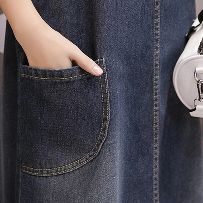 Женское летнее платье 2019 свободное джинсовое без рукавов с открытой спиной и