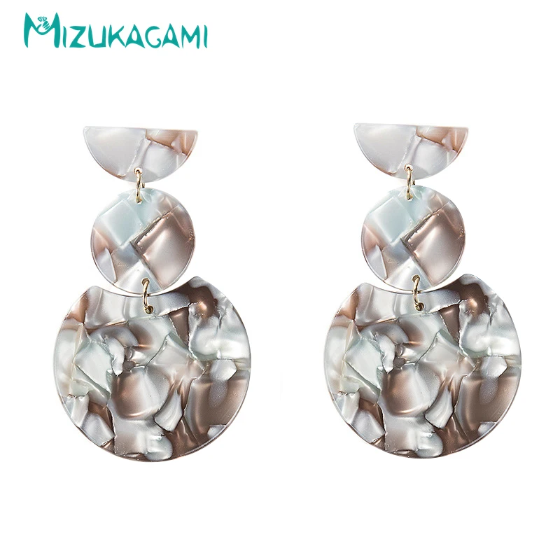 Pendientes Limited Oorbellen 2018 модные креативные круглые акриловые серьги в европейском и