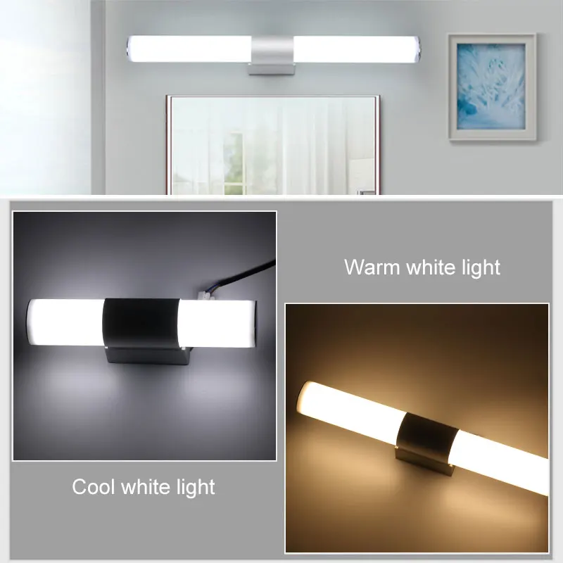 

LED Wall Lamp 12W 16W 22W 85-265V Led Mirror Light Waterproof LED Tube Modern Acrylic Wall Light Bathroom Lighting