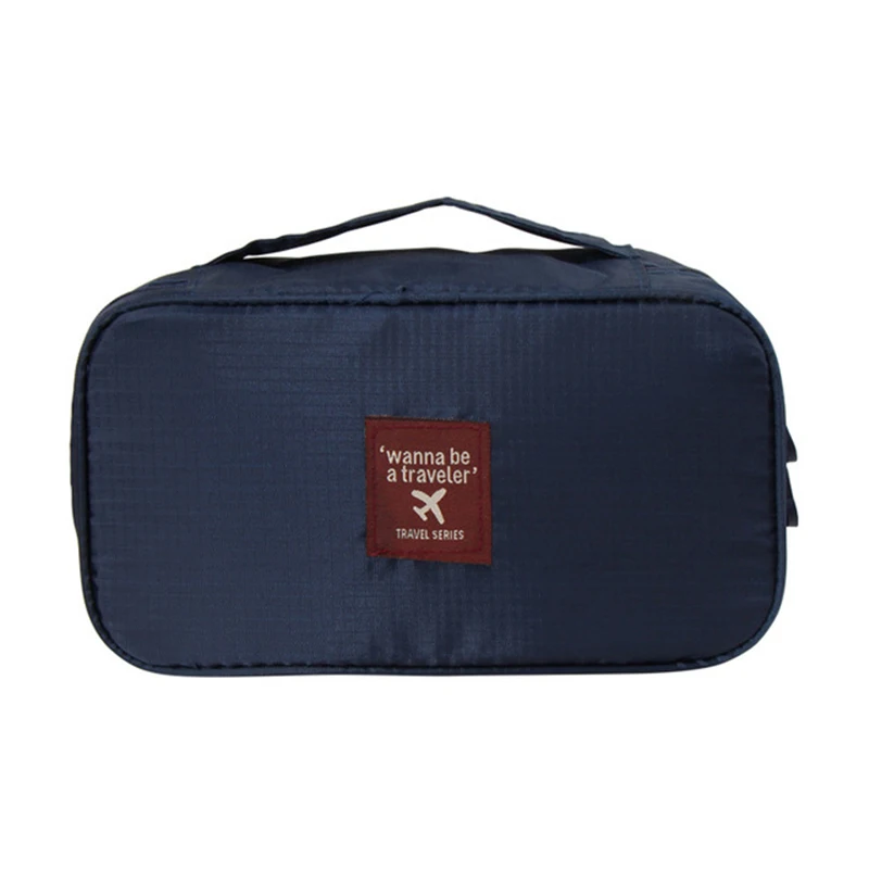 Navy small B RUPUTIN женские косметички нижнее белье дорожная сумка для бюстгальтеров чемодан органайзер для багажа органайзер для нижнего белья органайзер для макияжа Сумки - Цвет: Navy small B