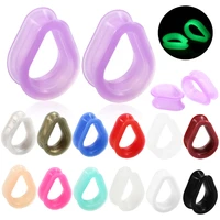 2pcslot silicone teardrop ear plug and tunnels piercing ear expander stretcher gota flexible ear gauges body jewelry piercings