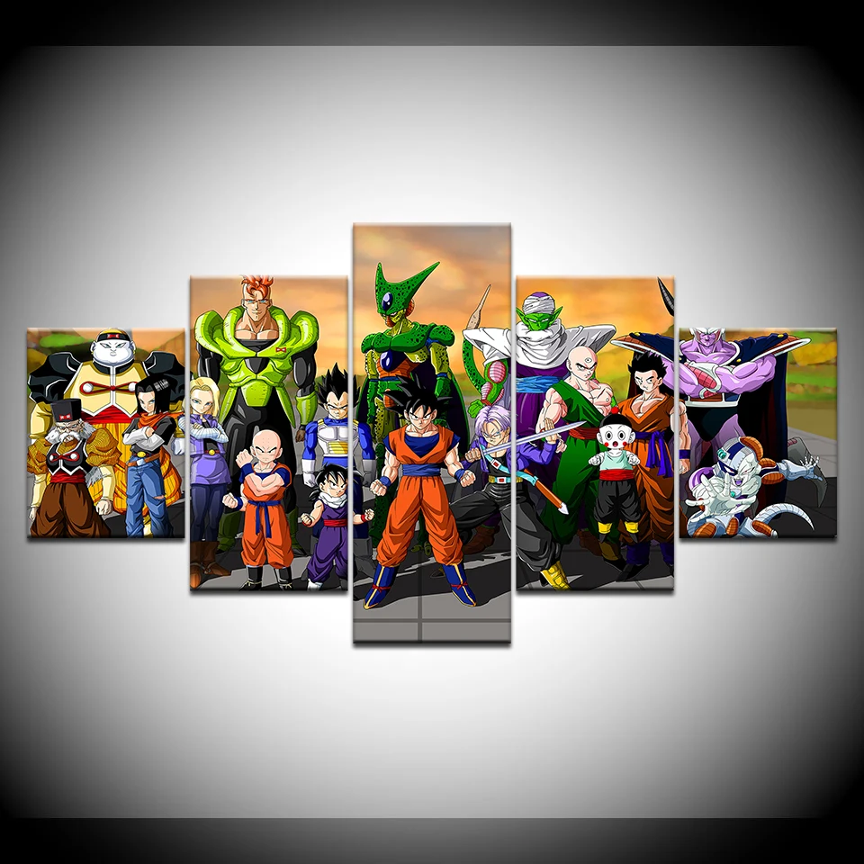 Украшения дома принты живопись картины 5 шт. стены искусства модульная анимация