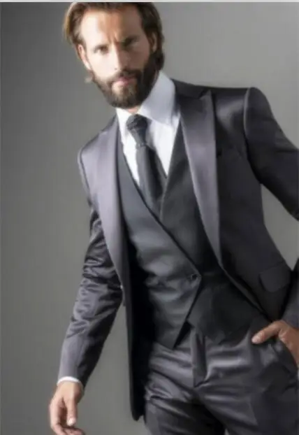 

Latest Coat Pant Designs Purple Satin Men Suit Slim Fit 3 Piece Blazer Italian Custom Groom Prom Party Tuxedo Terno Masculino Sj