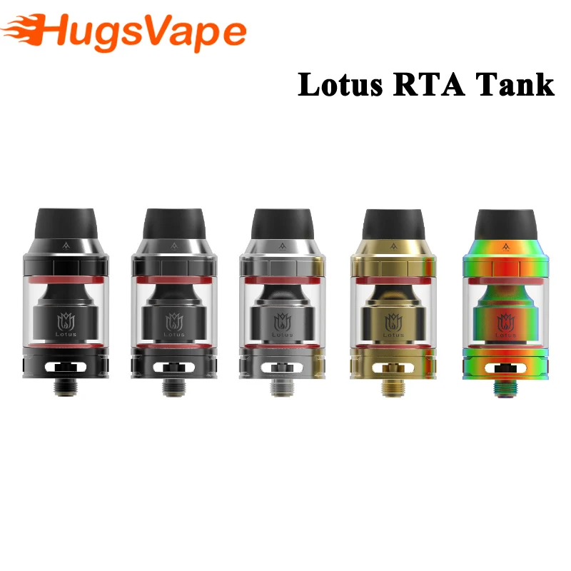 Оригинальный Hugsvape Lotus RTA Tank Rebuildable атомайзер двойная катушка 2 мл 5 емкость с