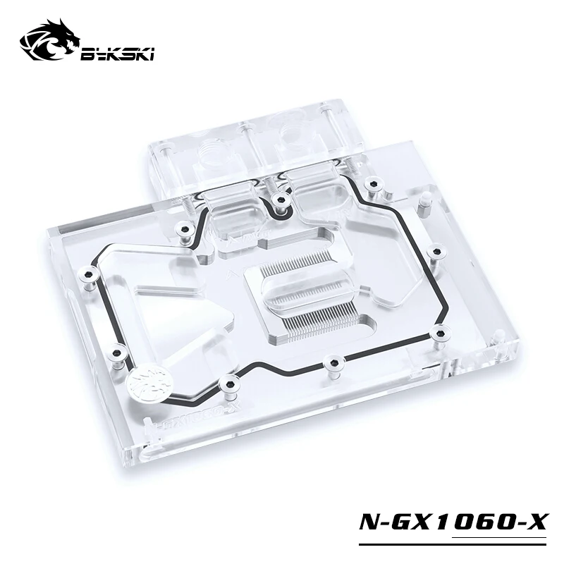 Водяной блок BYKSKI для NVIDIA GTX1060 / EVGA 1060 GAMING 6G (06G P4 6161) /медный с полным покрытием