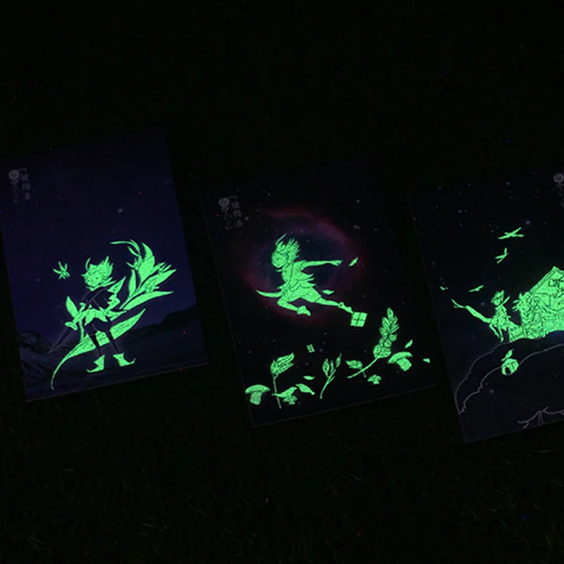 30 шт./лот милая светящаяся мультяшная открытка с изображением морских животных