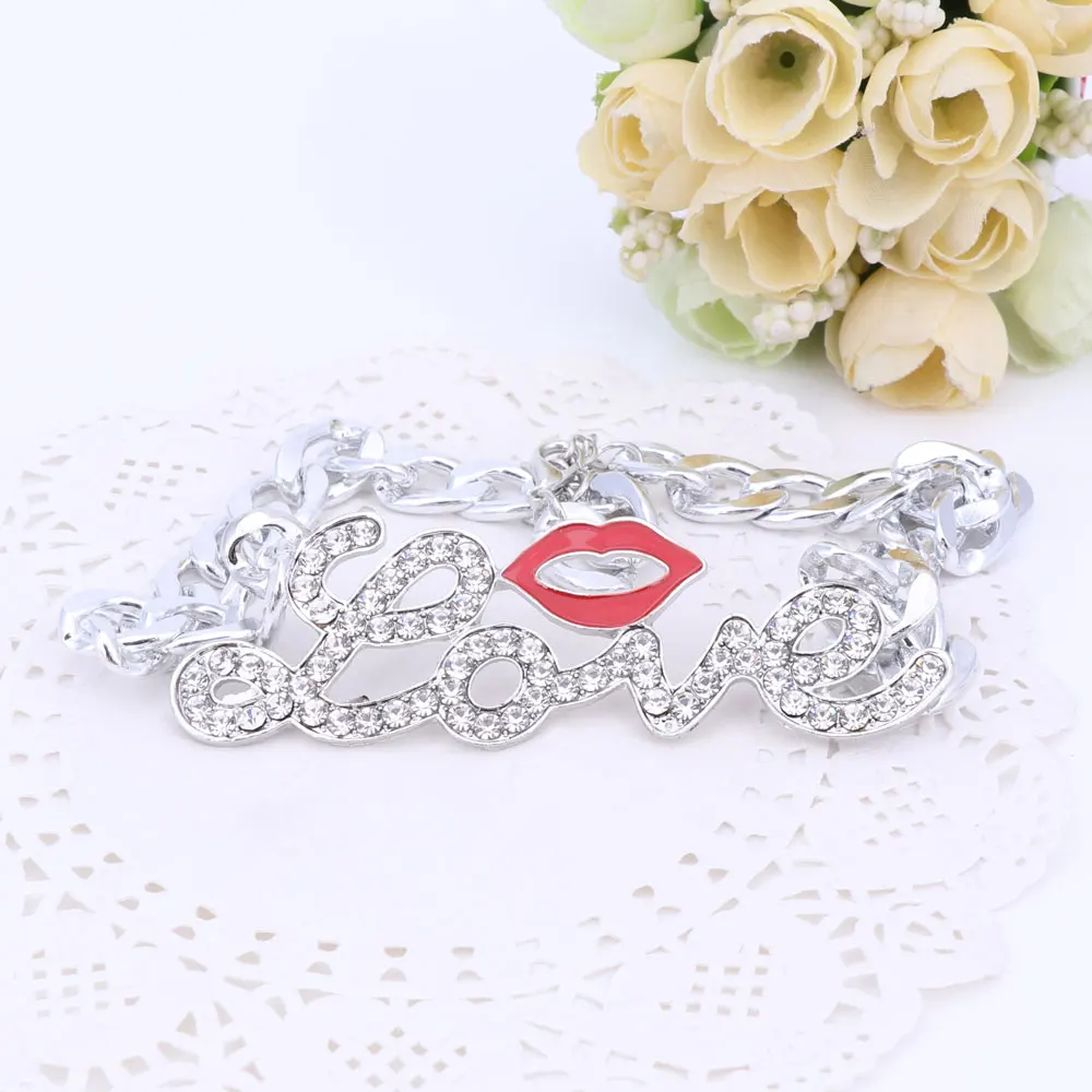 Женские аксессуары Ювелирные наборы милые красные губы любовь большая буква