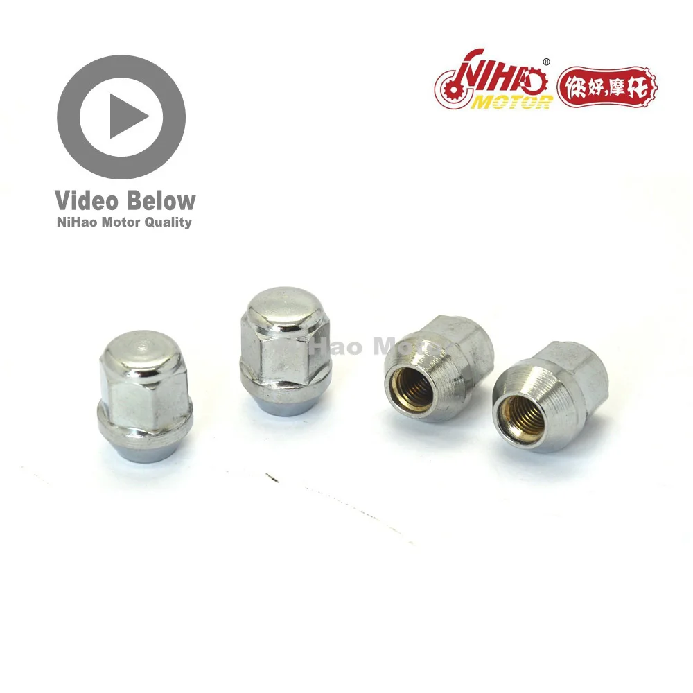 

B24 HISUN PARTS Universal 4 Pcs HS500cc Lug Nuts HS400 500 700 800 1000 ATV UTV HS185MR HS 500cc HS500cc ATV UTV 500 Quad Engine