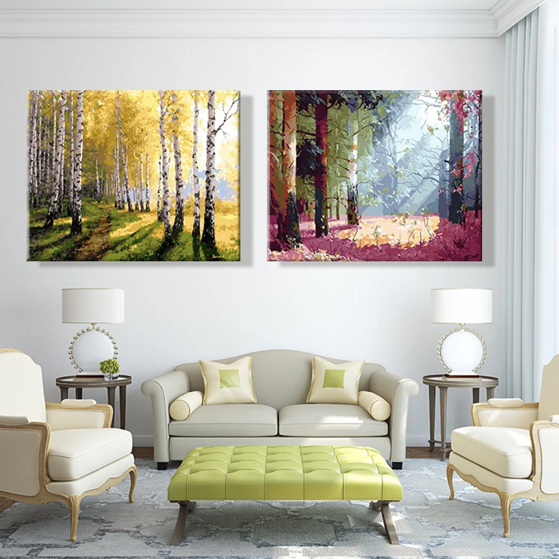 

paint by number art painting by numbers Artwork Living room decorative hanging pictures Landscape painting Handmade beautiful