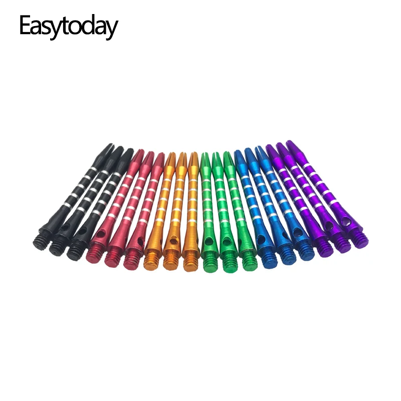 Easytoday 18 шт./компл. Дротика s валы аксессуары Шесть цветов Алюминиевый винт дротика