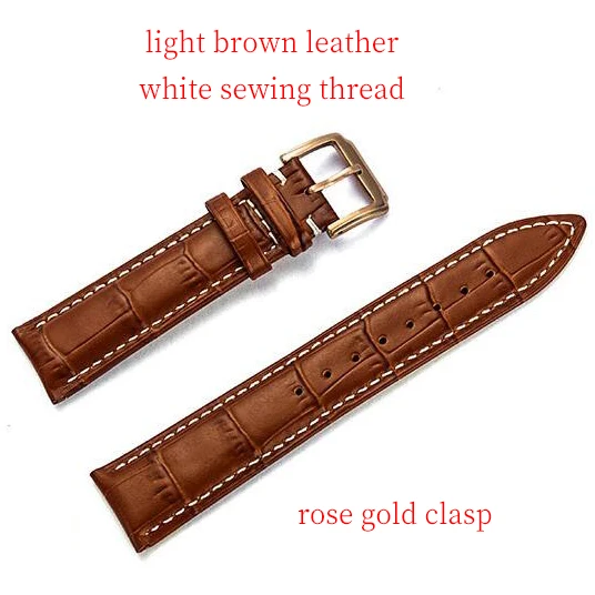 L brown white rose Genuine Leather Watch Band Strap for Samsung Galaxy gear s3/Sport Galaxy 42 46 Active Band 19mm 20m 24mm leather 22mm band quick - Цвет ремешка: L brown white rose