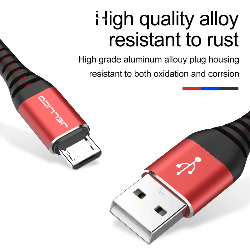 Jellico Micro USB кабель Hi tensed Быстрая зарядка для передачи данных samsung Xiaomi Tablet Android