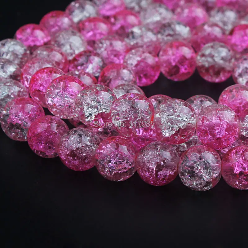 Распродажа 20 шт Милые ярко розовые фиолетовые хрустальные бусины прозрачные