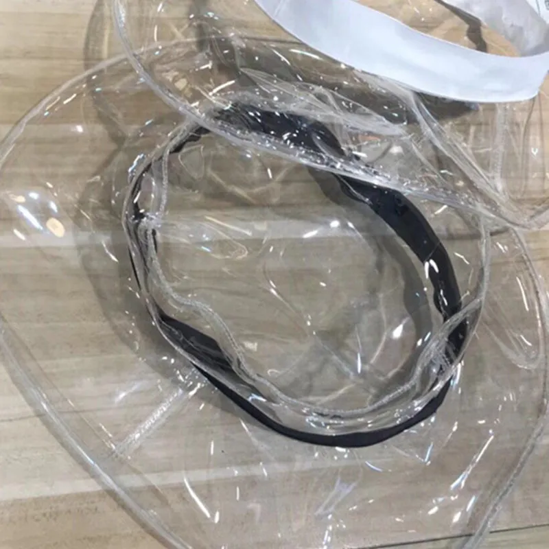 Новые прозрачные козырьки для женщин из ПВХ 2018 года модные декоративные кепки весна-лето.