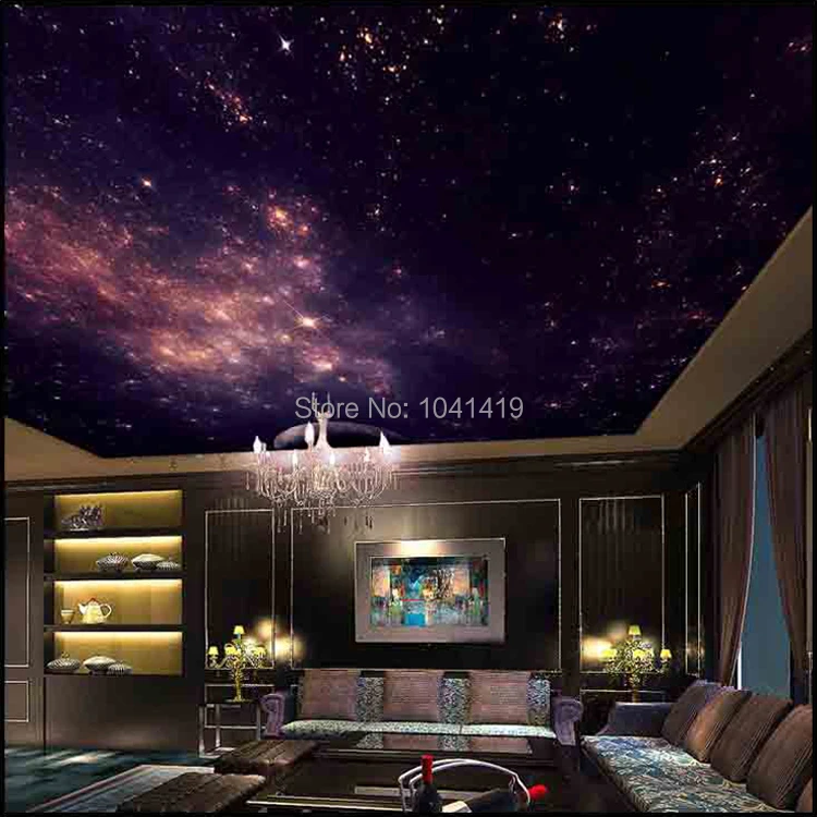Пользовательские фото обои 3D KTV бар клубов Ресторан звездное небо личности потолочные фрески обои Papel де Parede 3D Paisagem