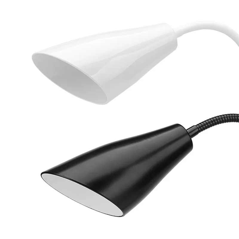 CLAITE Modern Stand Floor Lamp 7W White& Warm White Dimmer USB Desk Reading Light Fixture for Bedroom Living Room