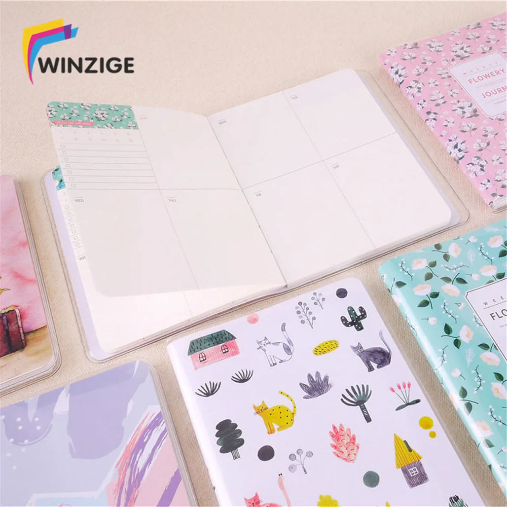 Winzige A6/A7 Еженедельный план милый блокнот водонепроницаемый год Filofax творческие внутренние страницы Kawaii планировщик журнал органайзера