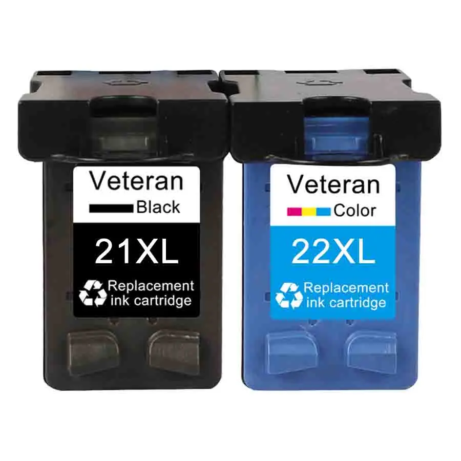 21XL and 22XL Ветеран 21 22 картридж для hp 21xl для hp 21 hp 22 чернильный картридж с чернилами hp Deskjet F2180 F4180 F2200 F2280 F300 F380 380 D2300 принтер - Цвет: 21XL and 22XL