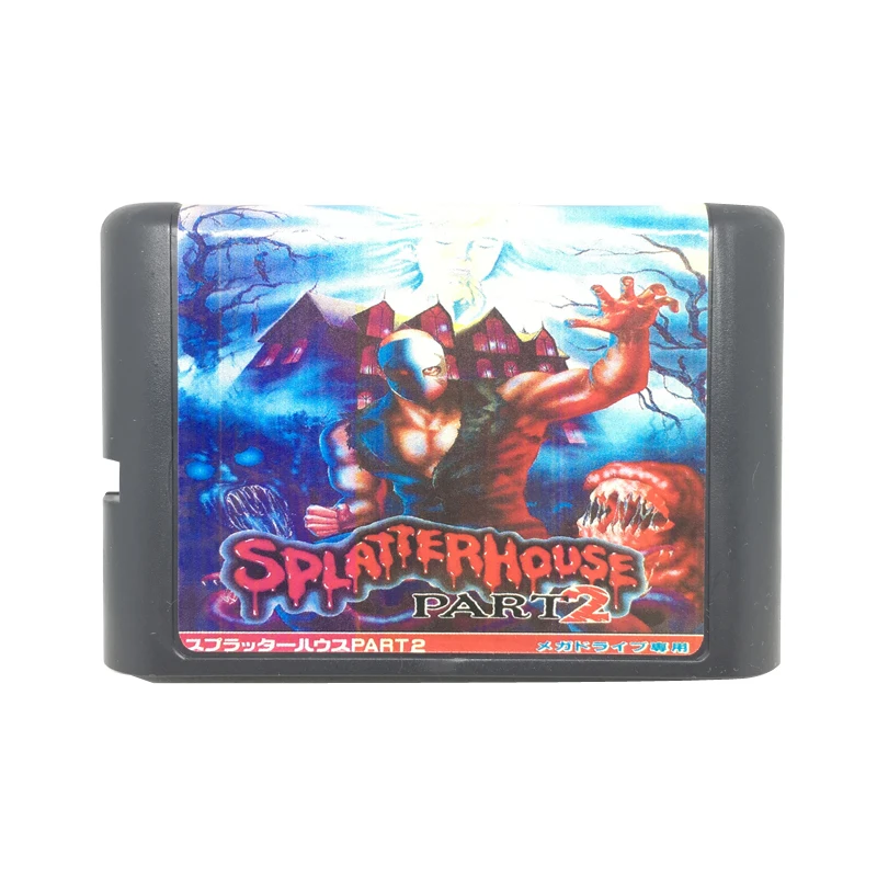Игровой картридж Splatterhouse часть 2 16 бит для Sega Mega Drive / Genesis System чехол