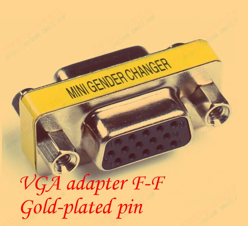 

1PCS/LOT YT373B VGA adapter Extended conversion connector Female to Female 15 hole match 15 hole Gold-plated Pin Free Shiping