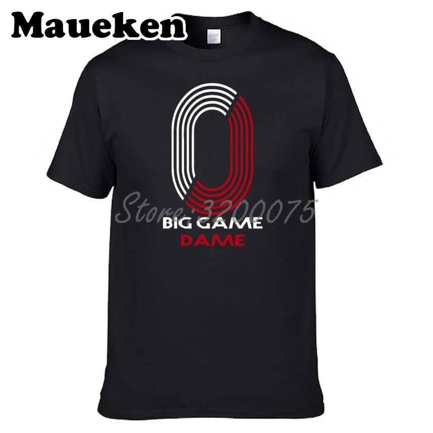 Мужская футболка Damian Lillard 0 Rip City Big game dame мужская рубашка из 100% хлопка для фанатов