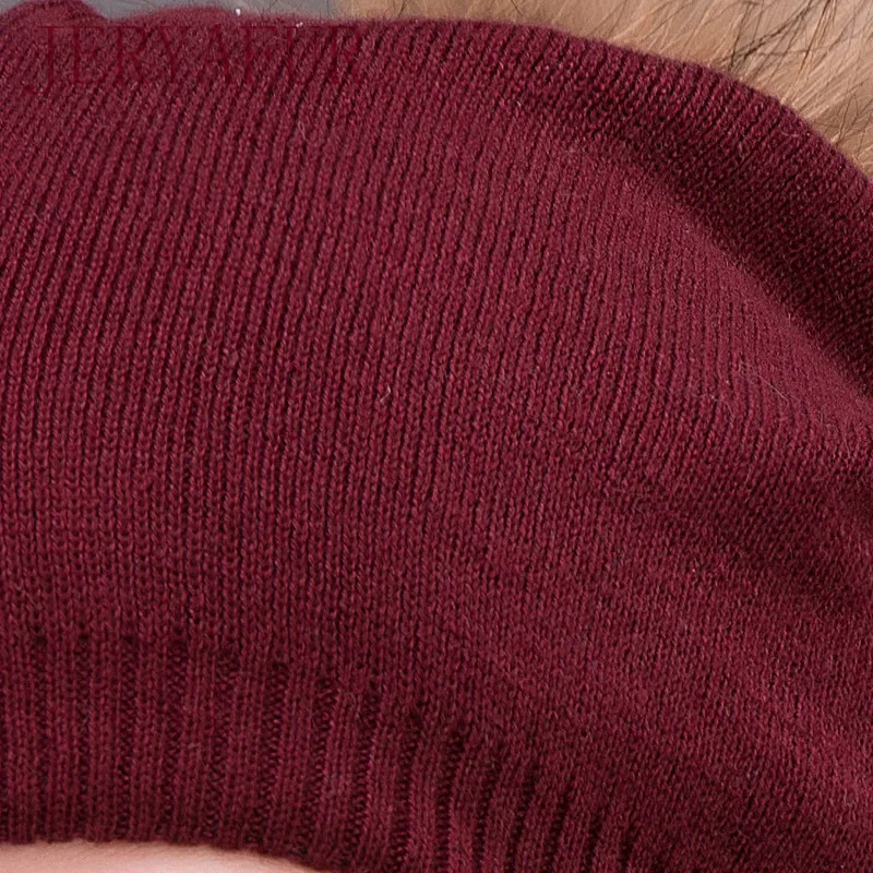 Осенне-зимняя шапка бини унисекс Вязаная Шерстяная Лыжная Шапка кэжуал с