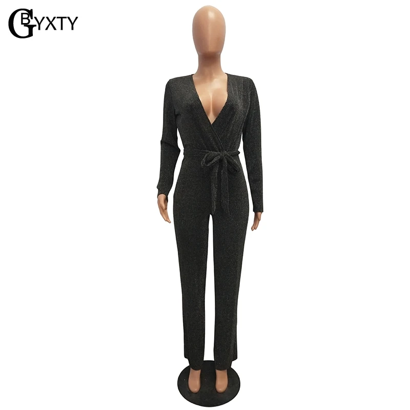 GBYXTY Combinaison Pantalon Femme сексуальный комбинезон с глубоким v образным вырезом и