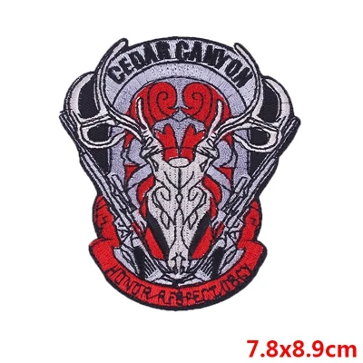 PE2761CT Pulaqi Парк Юрского периода нашивки в виде животных инопланетянин пространство странные вещи в стиле панк Аппликации железа на патчи для одежды пальто Parch H - Цвет: PE2761CT