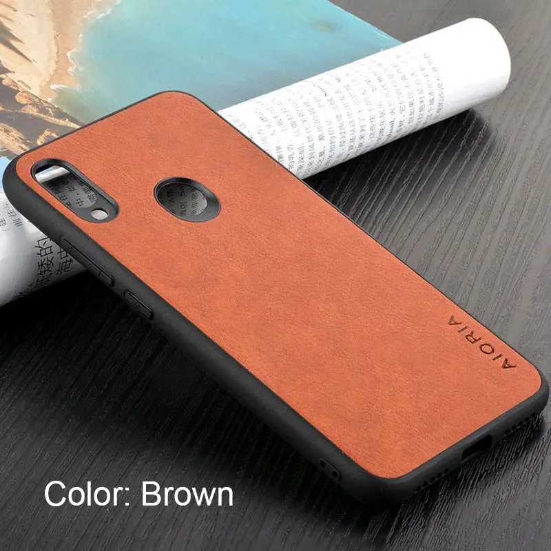 Brown Для Xiaomi Redmi note 7 чехол высокого качества из искусственной кожи жесткий чехол из поликарбоната чехол s для Xiaomi Redmi note 5 6 7 pro coque funda - Цвет: Brown