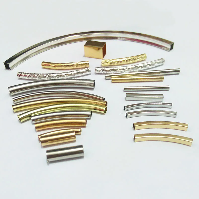 Трубный бусина гладкий изогнутый браслет трубка Materia декоративный соединитель