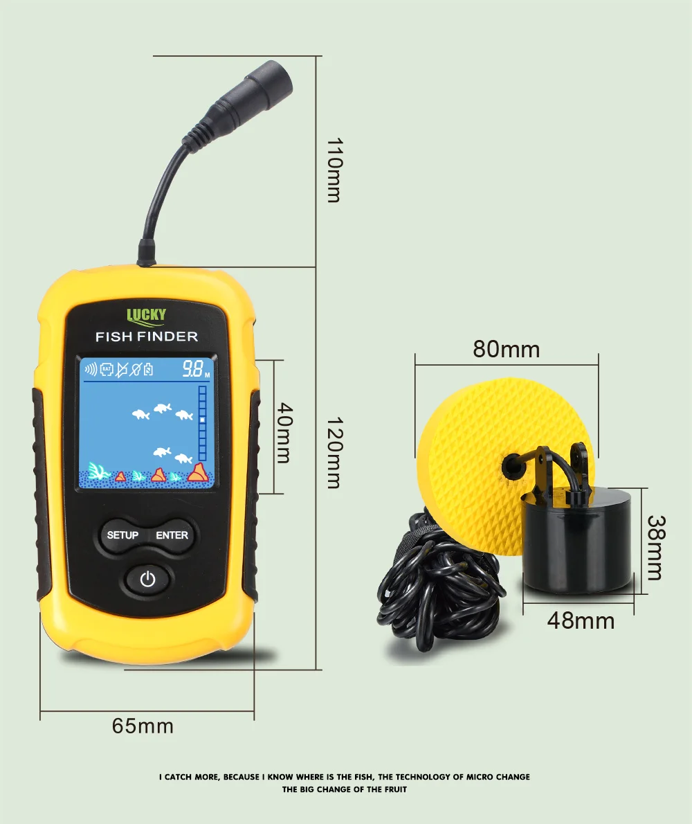 Прибор для обнаружения эхолокатор Finderfish эхолот сенсор FindFish FFC1108-1 с цветным дисплеем Высокое разрешение более глубокая приманка рыболокатор