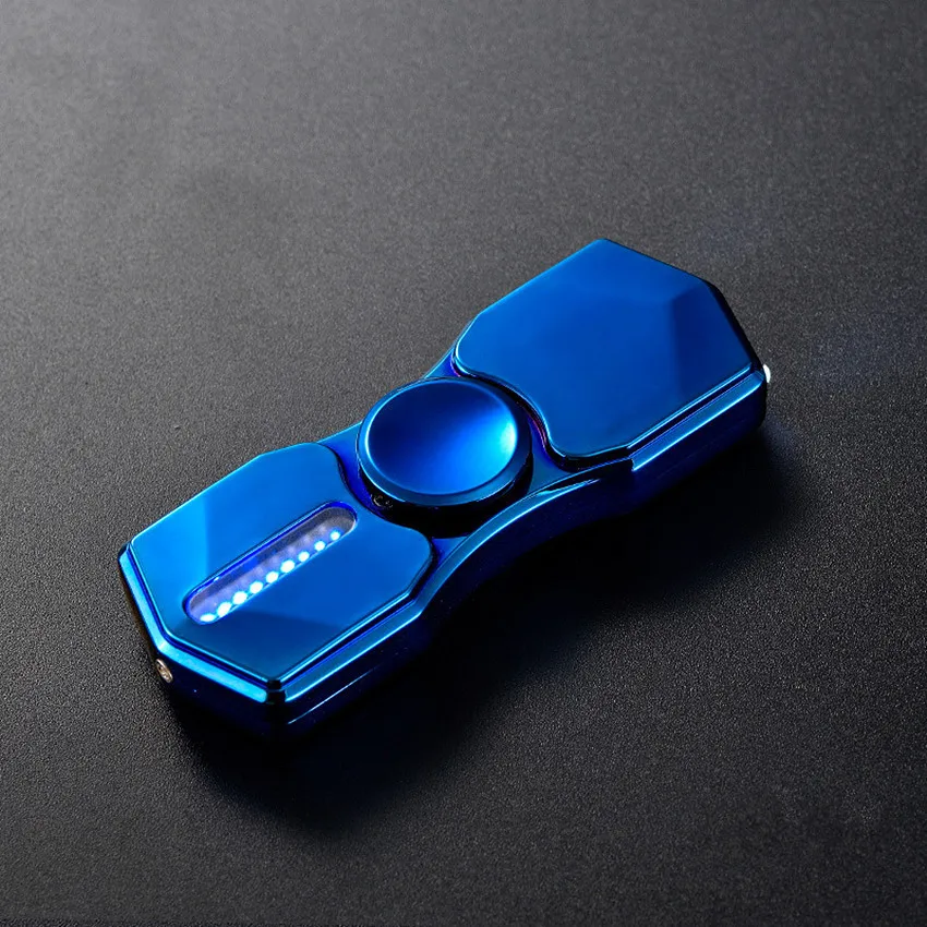 Горячая USB зарядка зажигалки без газа прикуриватель палец игрушка гироскоп электронная сигарета ручной Спиннер вспышка Tri-Spinner