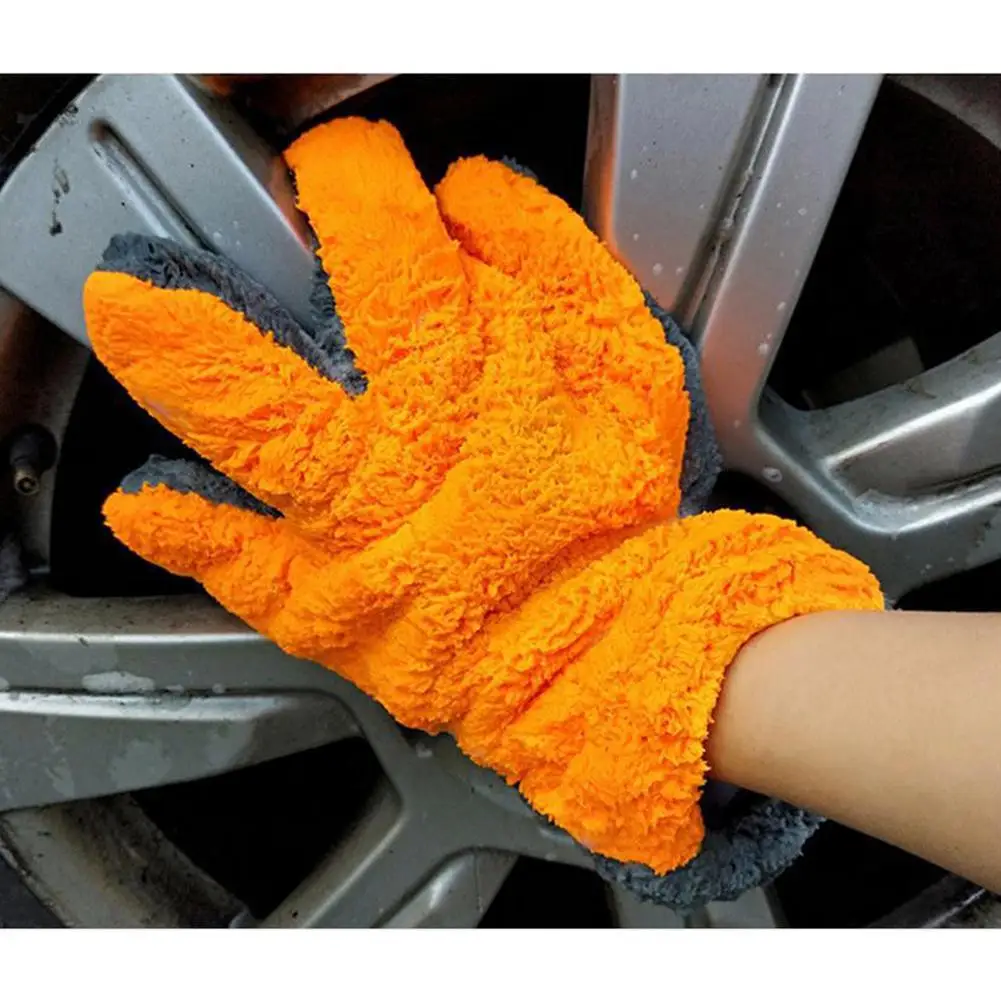 Двухсторонние коралловые флисовые 5 пальцевые перчатки многофункциональные