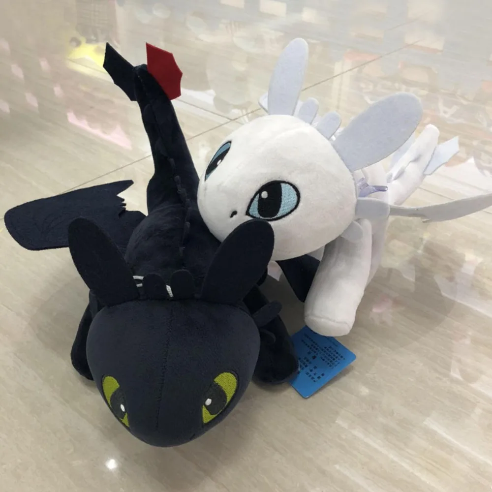 Dragon toys Ночная фурия 25 см 30 Беззубик ночная плюшевая Как приручить ваши Плюшевые