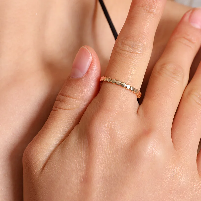 Открытые простые маленькие бусины Позолоченные Незакрытые тонкие кольца для