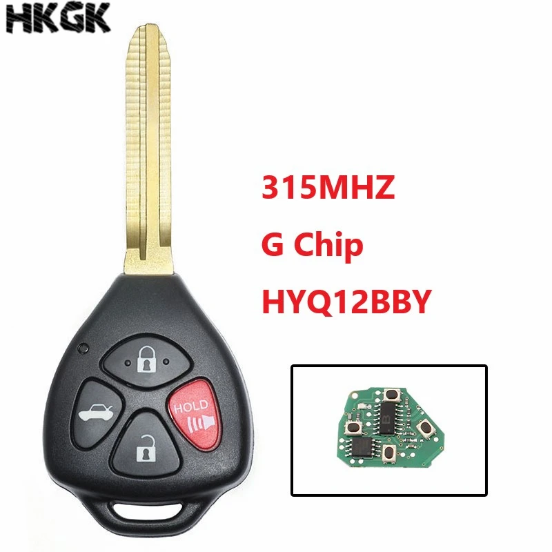 4 кнопки дистанционного ключа для Toyota Camry Rav4 2006-2010 315 МГц HYQ12BBY оригинальный ключ G