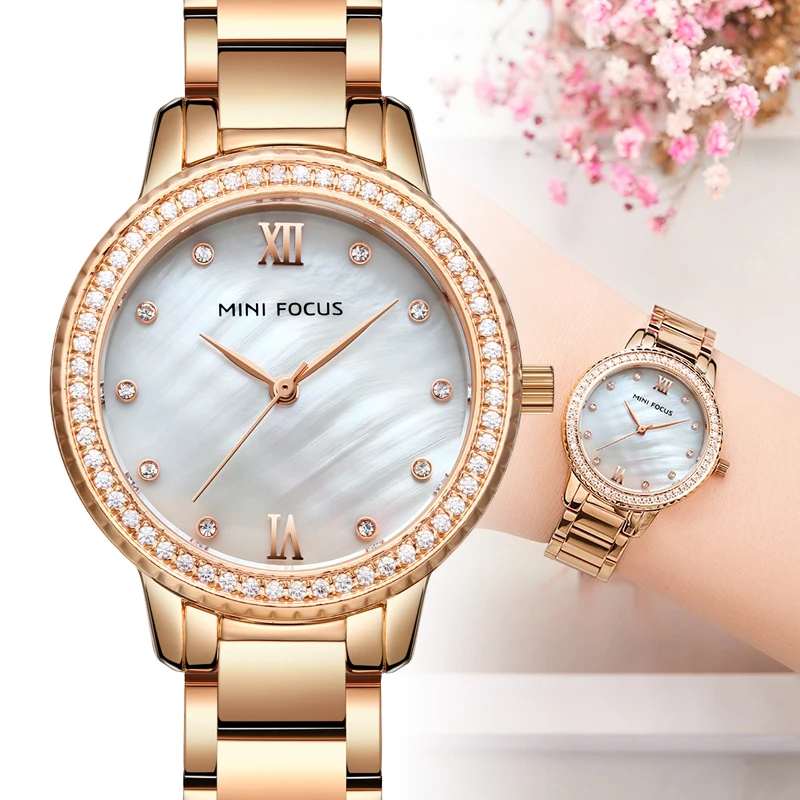 

Rose Gold Wrist Watch Women Watches Luxury Brand stainless Steel Ladies Quartz Women Watches 2019 Relogio Feminino Whatches wach