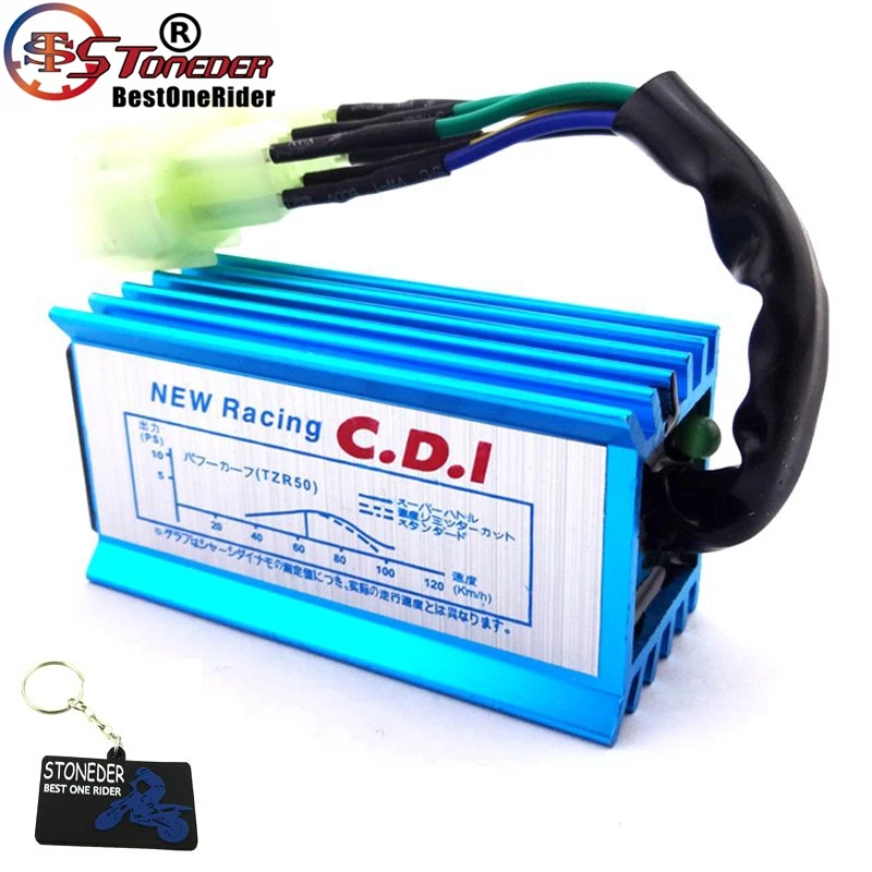 STONEDER синий гоночный 6 Pin AC зажигания CDI Коробка для GY6 двигатель 50cc 90cc 110cc 125cc 150cc