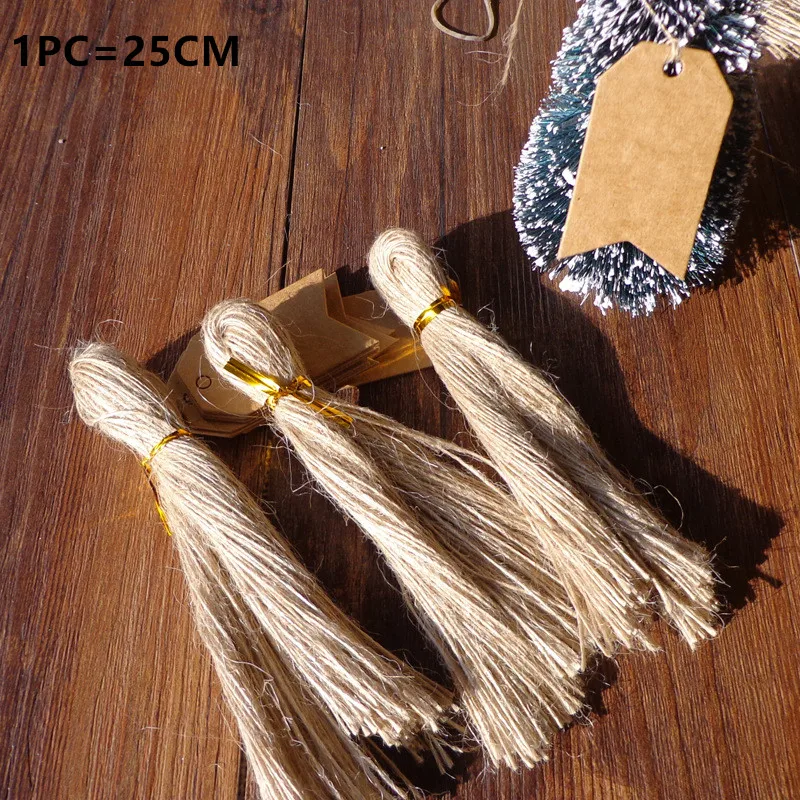 Nature Hemp string 100 шт. натуральные пеньковые этикетки для упаковки, коричневые/черные/белые бумажные этикетки для драже, этикетки для самостоятельного изготовления гребешек, этикетки для украшения свадебного подарка - Цвет: Nature Hemp string