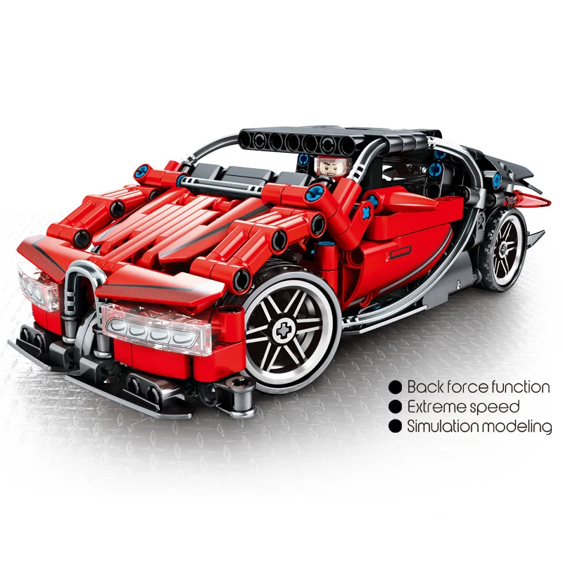 701401pull back Bugatti. puzzle transportation block bset Лидер продаж высокое качество Развивающие