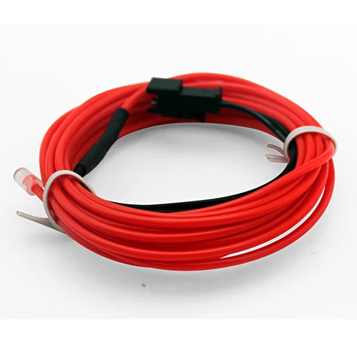3 м EL Wire 6 мм швейная кромка неоновая автомобильная светодиодная лента Гибкая неоновая лампа авто декоративные огни Танцевальная вечеринка автомобильный Декор свет - Испускаемый цвет: red