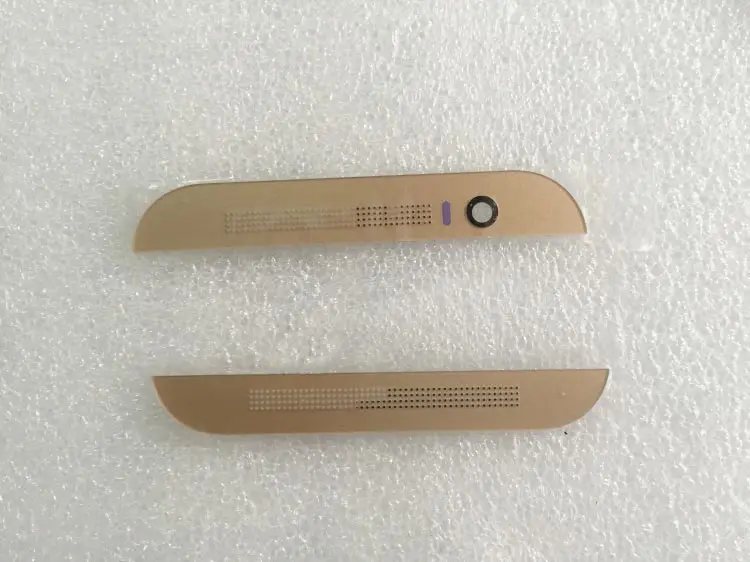 Золотой Ymitn новый верхний низ с наклейкой для HTC One 2 M8 M8T/D/W передний корпус