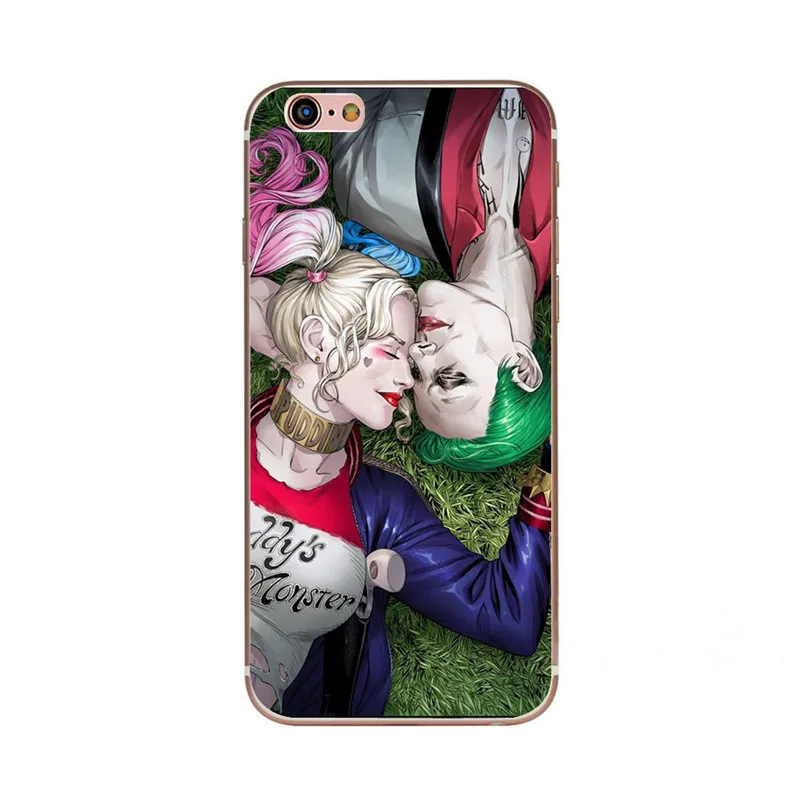 For iPhone 6 Plus 6s Phone Cases Lovers Harley Quinn Joker Design Soft Rubber Cell phone Case Covers Skin Fundas Capa Coque |