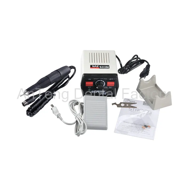 

Strong 204 with 102L handpiece Electric Micro Motor Dental jewelry engraving nail beauty polisher School teaching grinder
