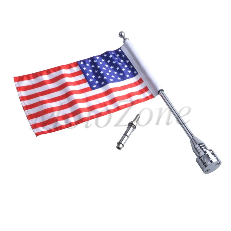 Мотоцикл с ЧПУ заднее боковое Крепление флаг Полюс Америка США Совместимость для