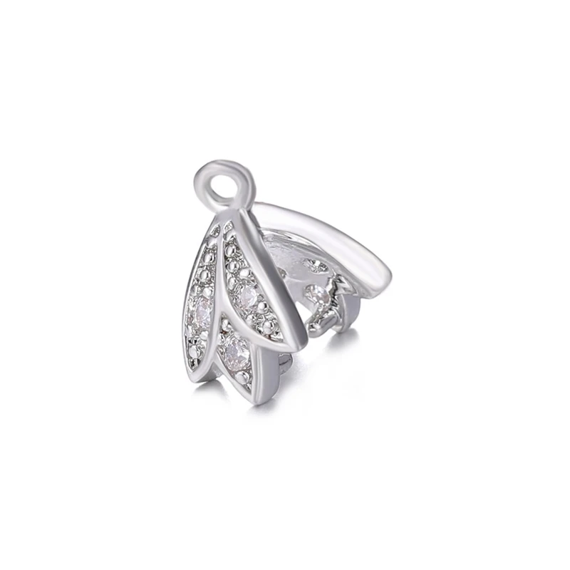 White Gold Сделай Сам, серьги, ювелирное изделие, зажим, зажим, серьги, крючок, аксессуары для женщин, Стразы ручной работы, Агатовые серьги, ювелирное изготовление - Цвет: White Gold