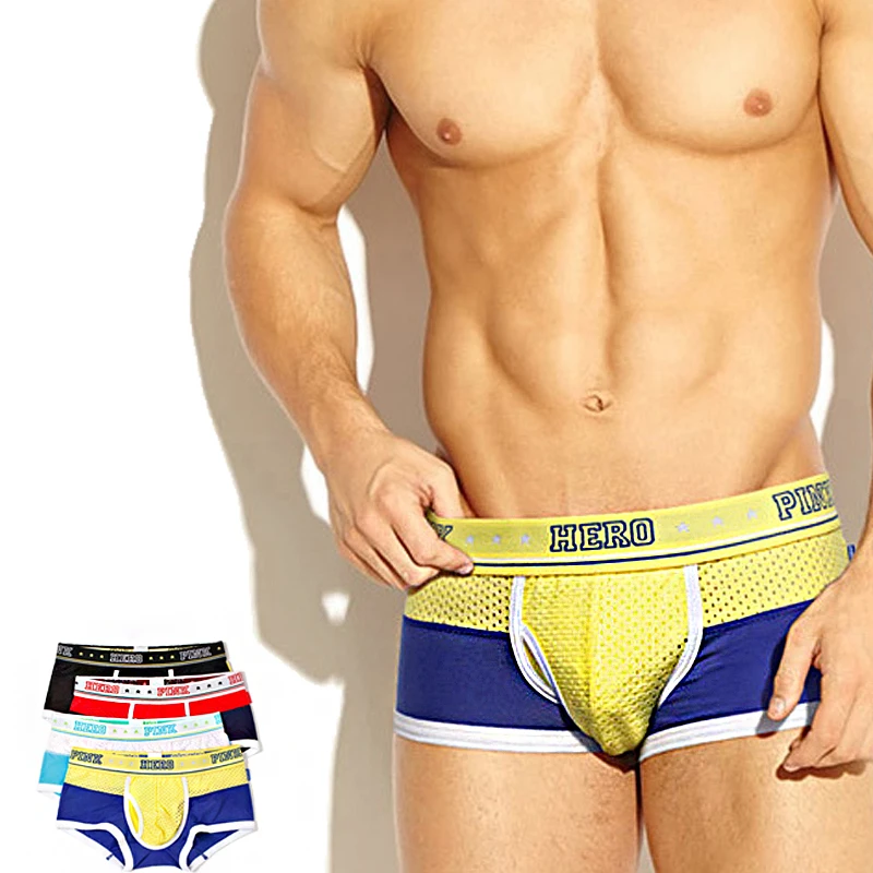 Боксеры pink hero мужские с вентиляцией шелковые трусы шорты креплением на глаза