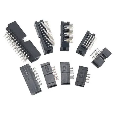 100 шт. DC3 6P 8P 10P 14P 16P 20P 26P 30P 34P 40P 50P 2 54 мм Штекерный соединитель ISP прямой с двойным