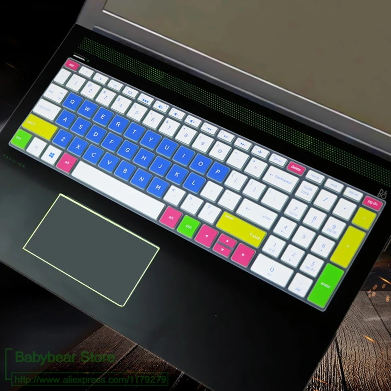 candyblue Для hp ENVY X360 15-bd001TX павильон 15-CB073TX/CB075TX 15 15,6 дюймов чехол для клавиатуры ноутбука протектор кожи - Цвет: candyblue